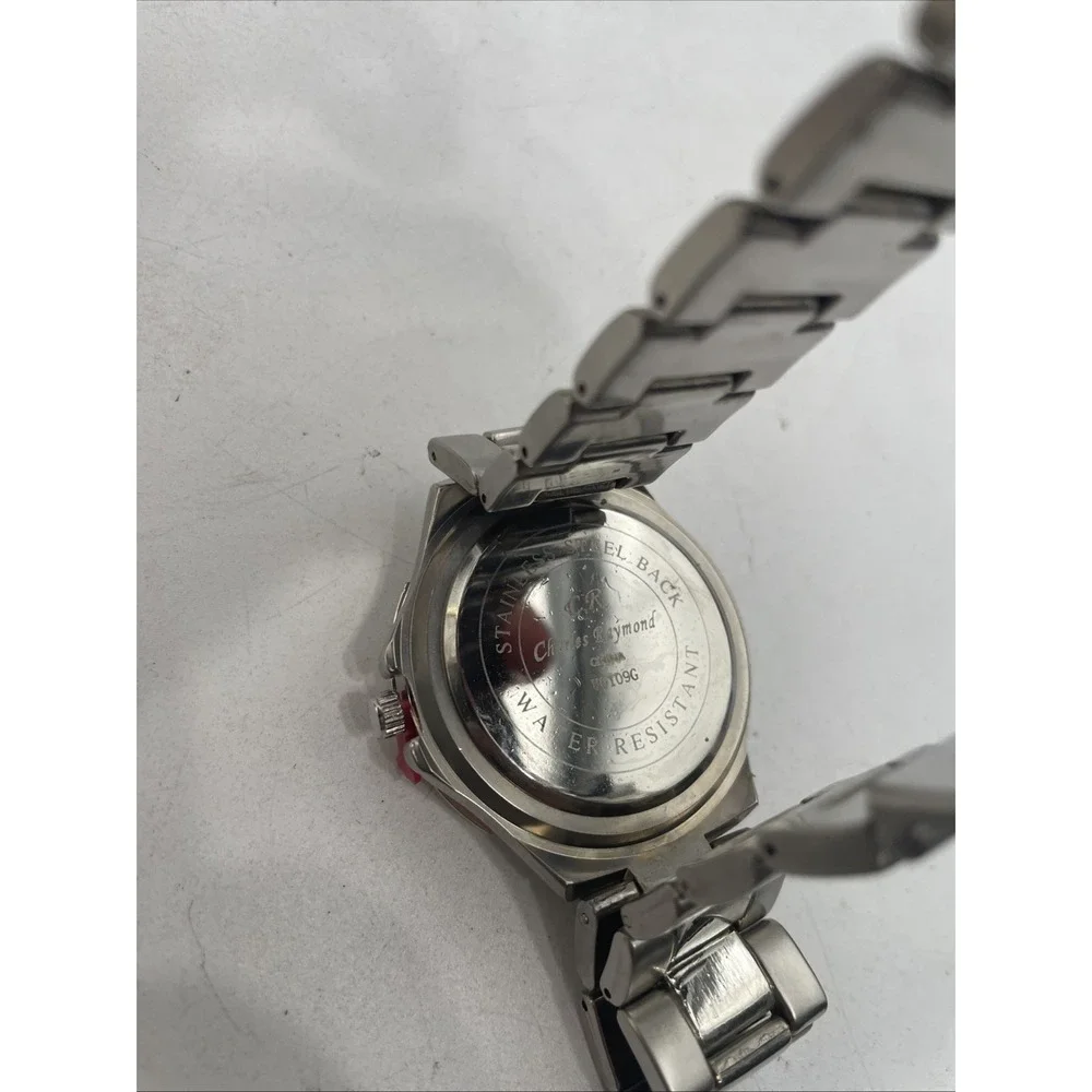 Charles Raymond New York His And Hers Silver Tone Couples Quartz Watch Gift Set
